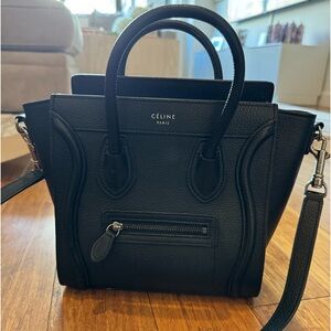 CELINE NANO LUGGAGE BAG IN DRUMMED CALFSKIN